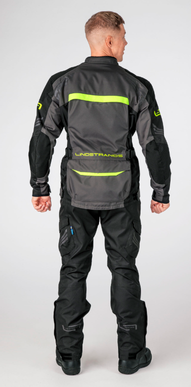 Текстилно мото яке Lindstrands Transtrands Grey/Yellow — снимка 2