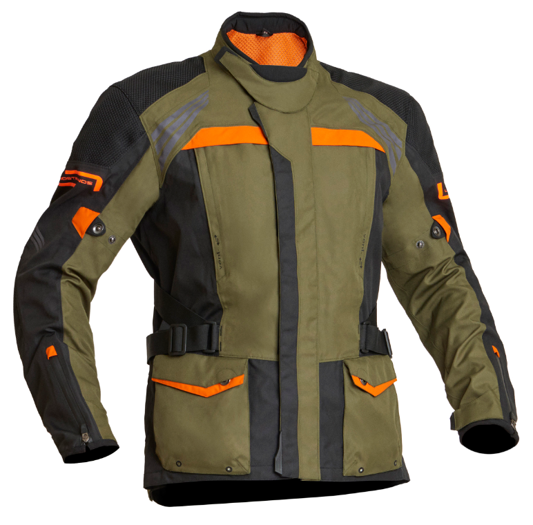 Текстилно мото яке Lindstrands Transtrands Green/Оrange