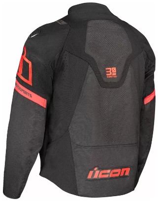 Кожено яке ICON Contra3™ HERO BLACK/RED — снимка 2