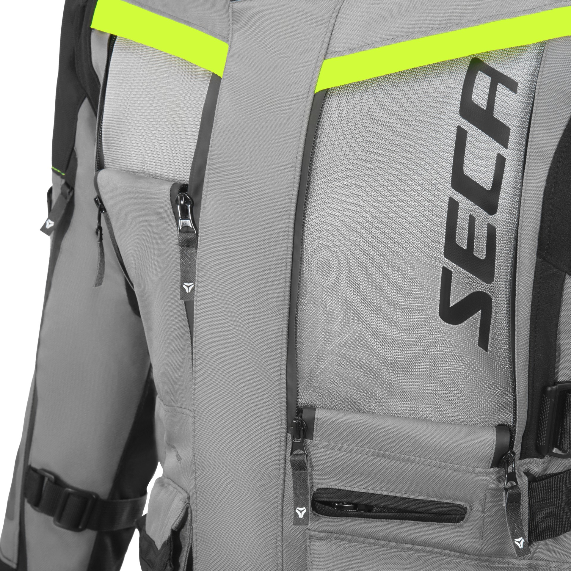 Текстилно мото яке SECA ARRAKIS III TITANIUM/NEON YELLOW — снимка 6