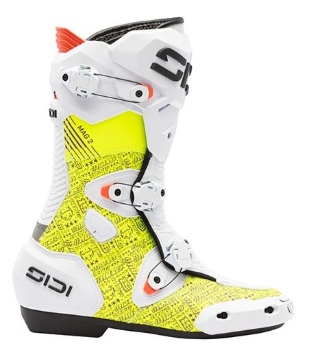Мото ботуши SIDI MAG-2 AIR WHITE/YELLOW — снимка 6