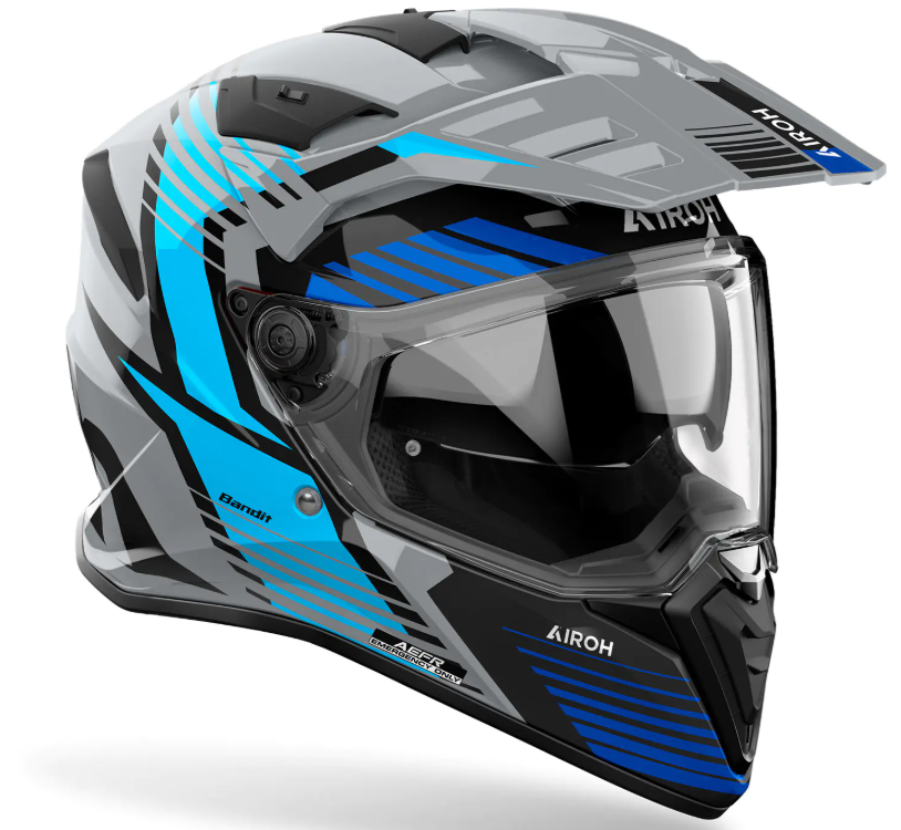 Каска AIROH BANDIT SPICY BLUE GLOSS — снимка 2