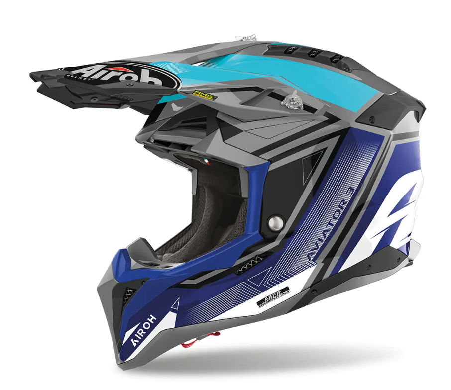 Мотокрос каска AIROH AVIATOR 3 League Blue Gloss — снимка 2