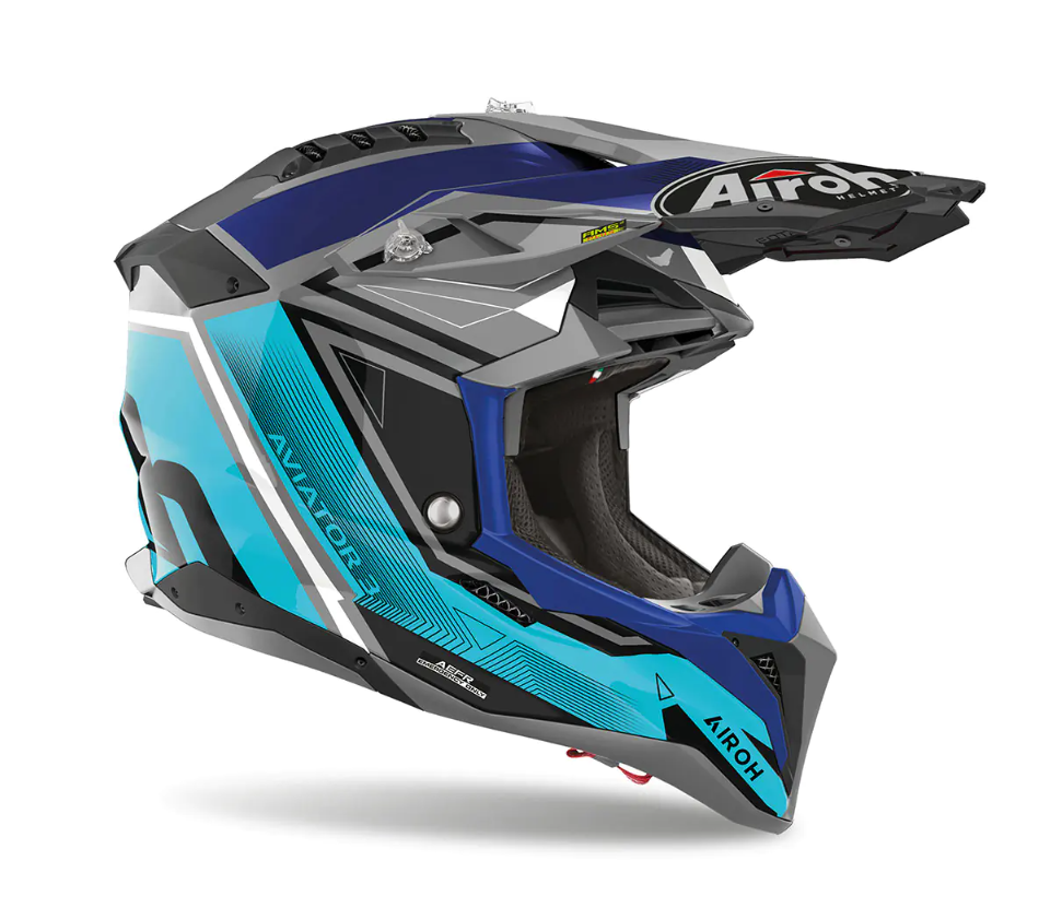 Мотокрос каска AIROH AVIATOR 3 League Blue Gloss