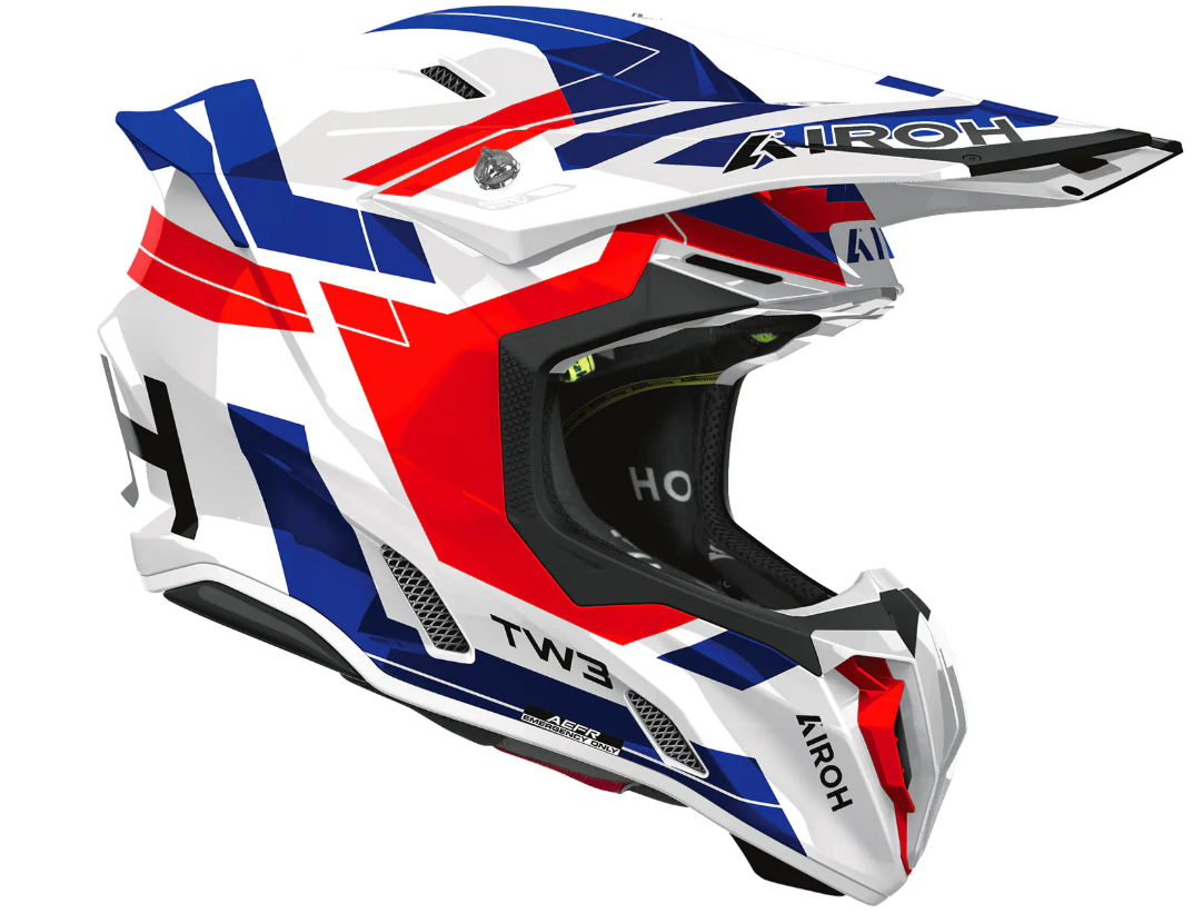 Мотокрос каска AIROH TWIST 3 DYNASTY BLUE/RED GLOSS — снимка 2