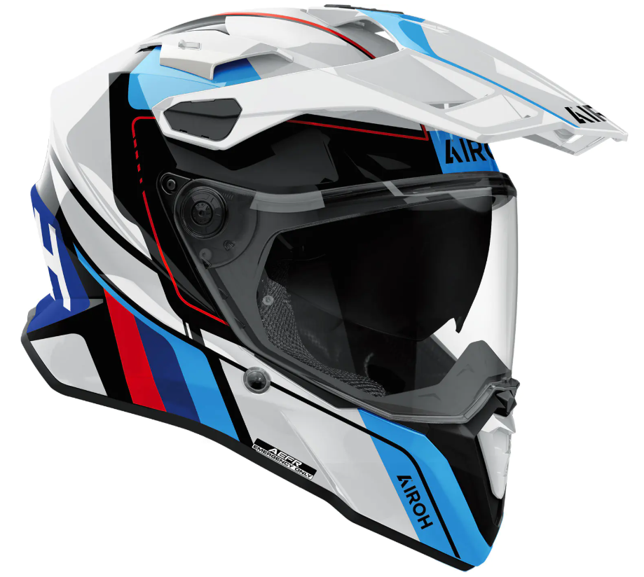 Каска AIROH COMMANDER 2 SKIP WHITE/RED — снимка 2