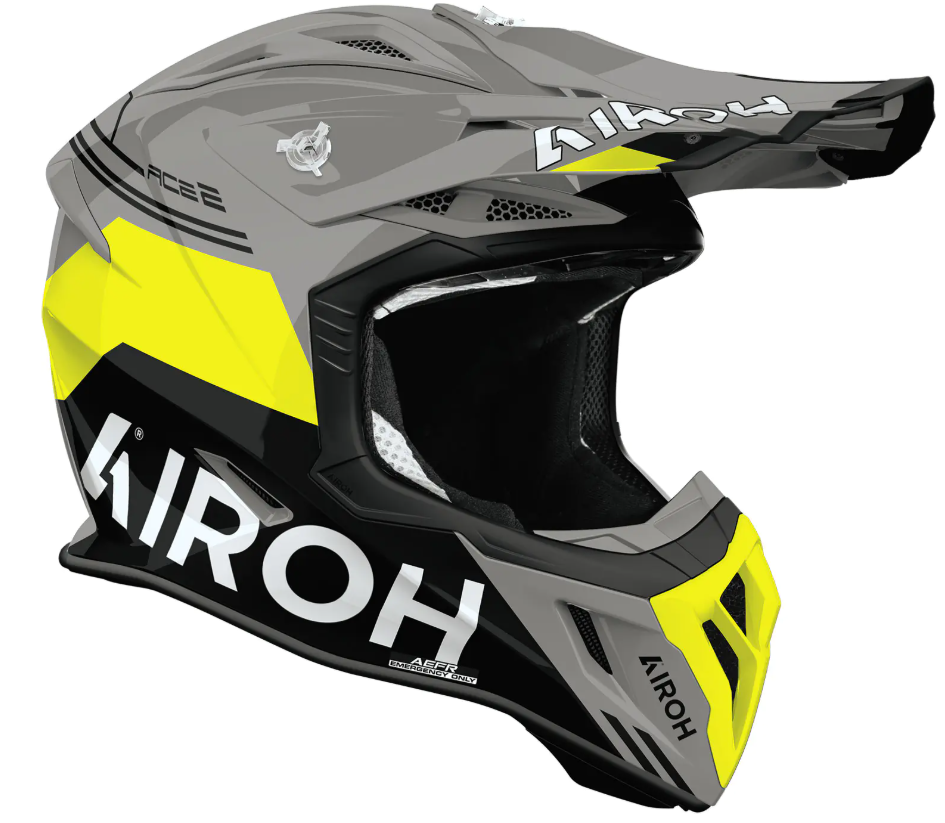 Мотокрос каска AIROH AVIATOR ACE 2 FURY YELLOW GLOSS — снимка 2