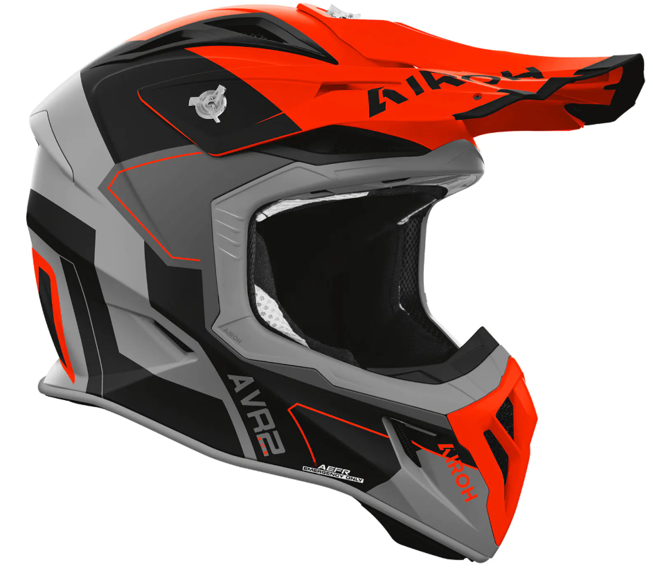 Мотокрос каска AIROH AVIATOR ACE 2 SHIELD ORANGE MATT — снимка 2
