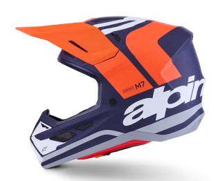 Мотокрос каска ALPINESTARS SM7 CORE ORAN/BLUE — снимка 6