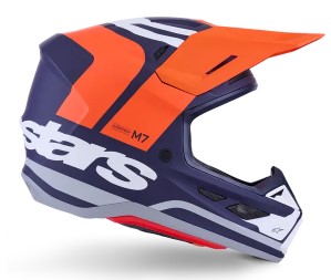 Мотокрос каска ALPINESTARS SM7 CORE ORAN/BLUE — снимка 4