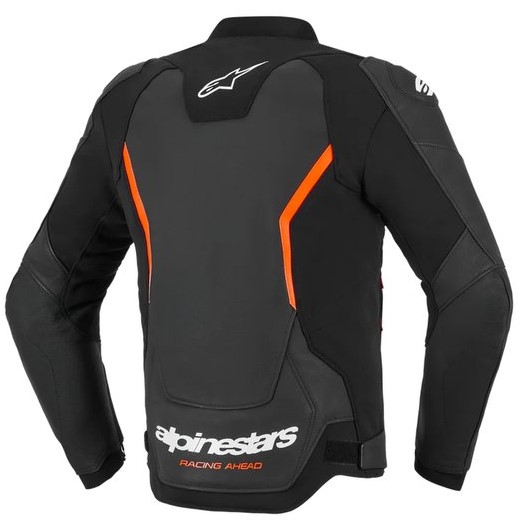 Кожено яке ALPINESTARS GP FORCE V2 BLACK/RED FLUO — снимка 2