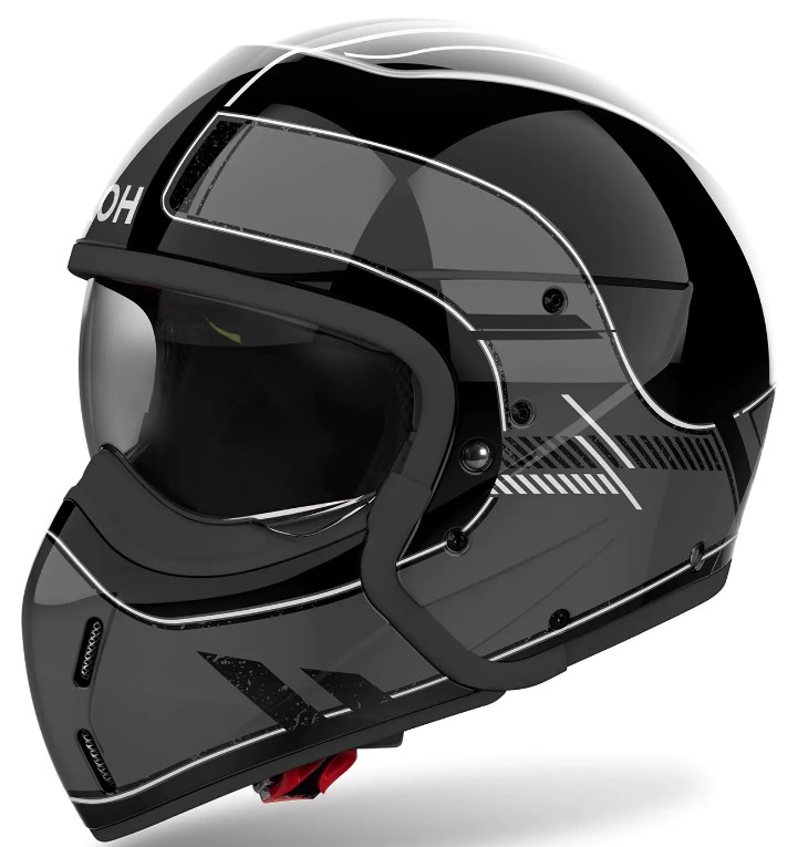 Kаска за скутер AIROH Raster Dark Grey Gloss — снимка 5