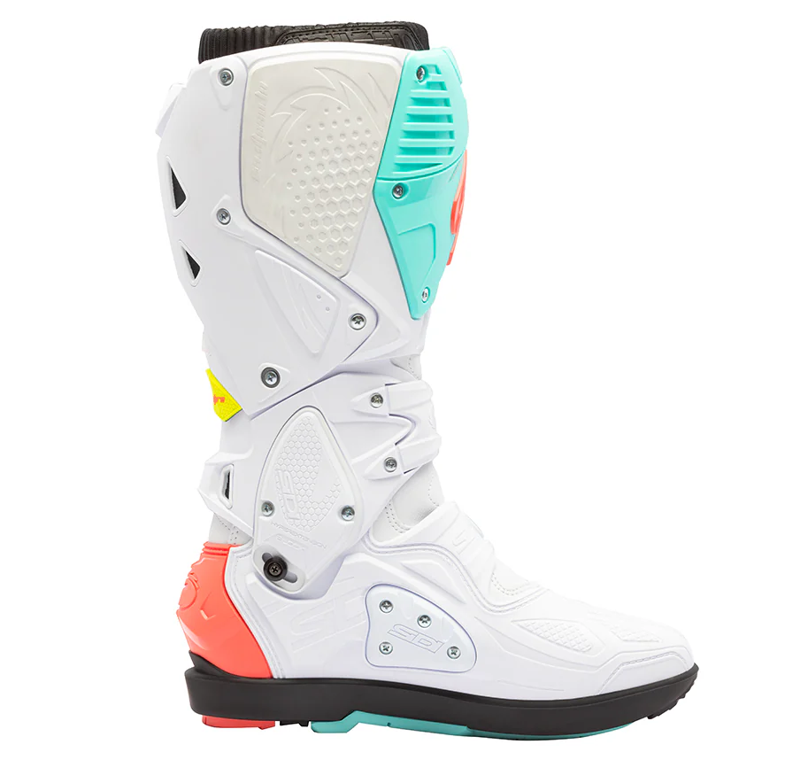 Мотокрос ботуши SIDI CROSSFIRE 3 SRS WHITE/FLUO MINT/CORAL — снимка 2