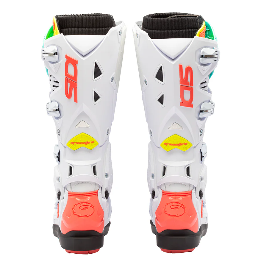 Мотокрос ботуши SIDI CROSSFIRE 3 SRS WHITE/FLUO MINT/CORAL — снимка 4