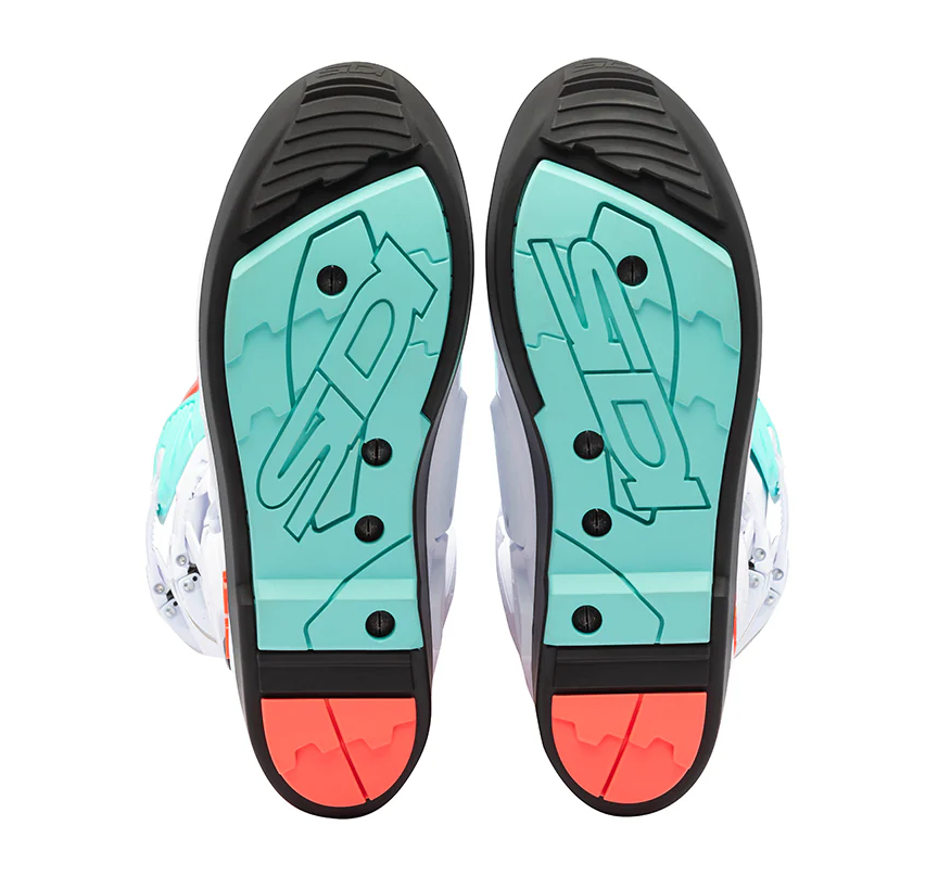 Мотокрос ботуши SIDI CROSSFIRE 3 SRS WHITE/FLUO MINT/CORAL — снимка 5