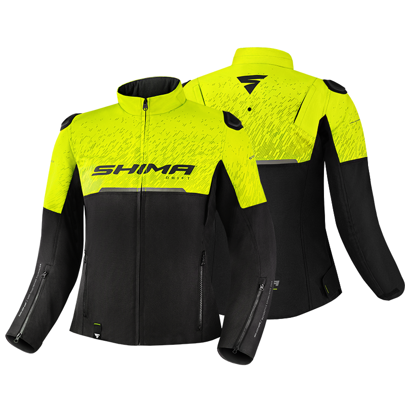 Дамско мото яке SHIMA DRIFT BLACK/YELLOW FLUO