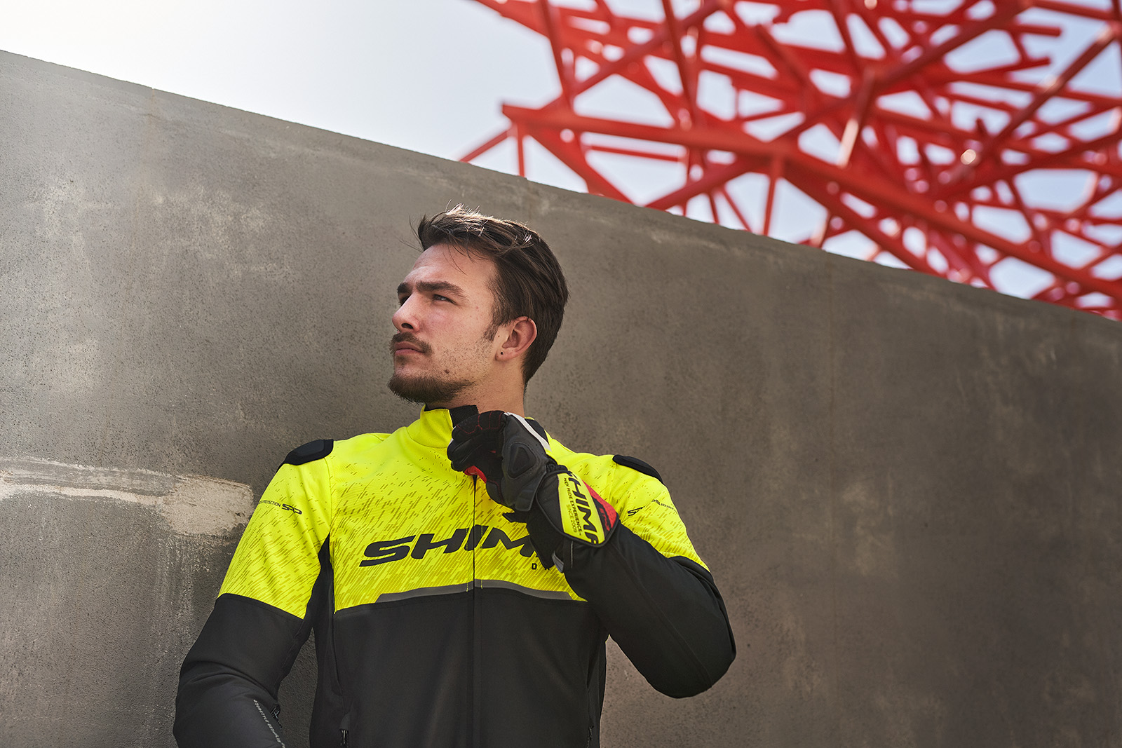 Текстилно мото яке SHIMA DRIFT BLACK/YELLOW FLUO — снимка 4