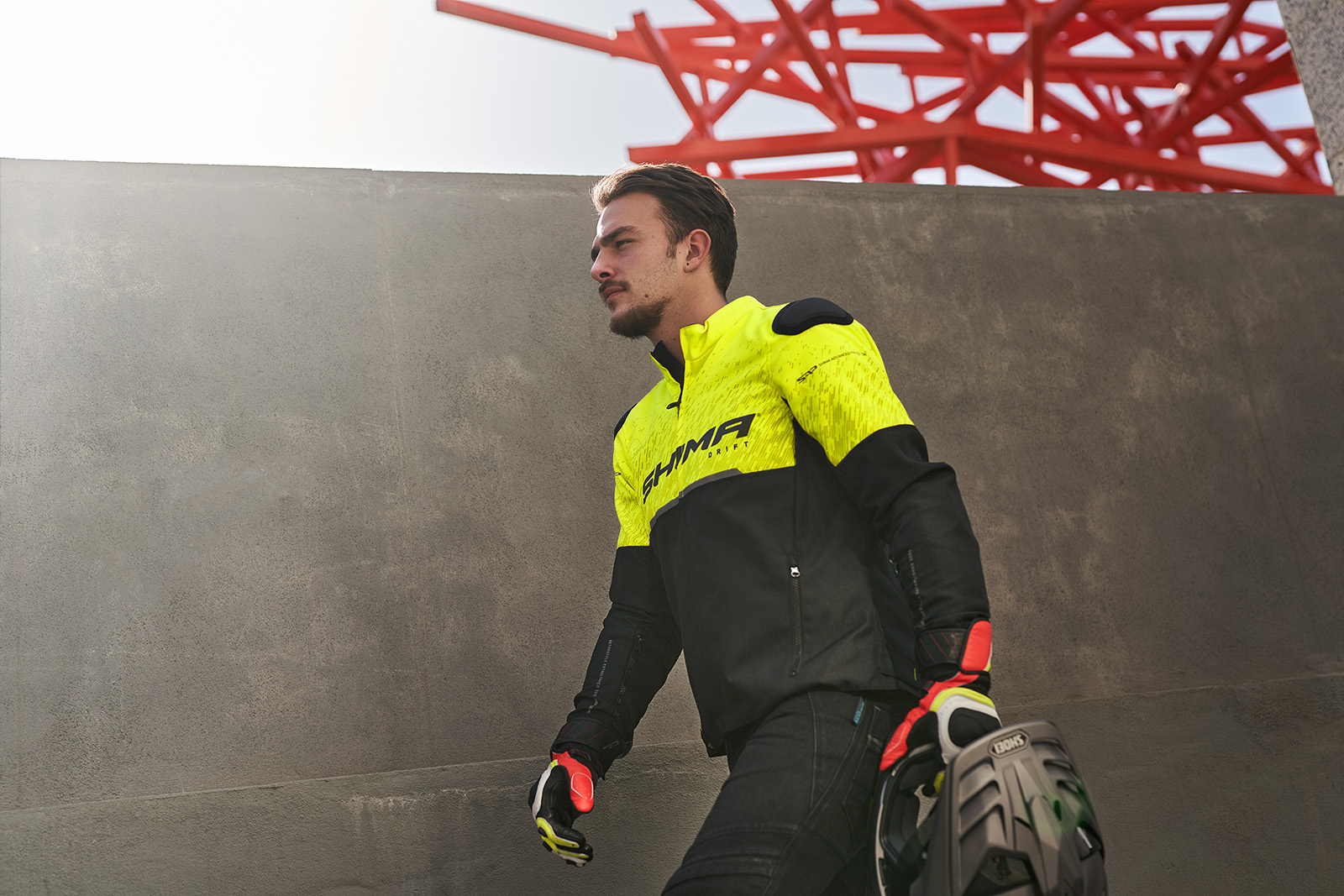 Текстилно мото яке SHIMA DRIFT BLACK/YELLOW FLUO — снимка 5