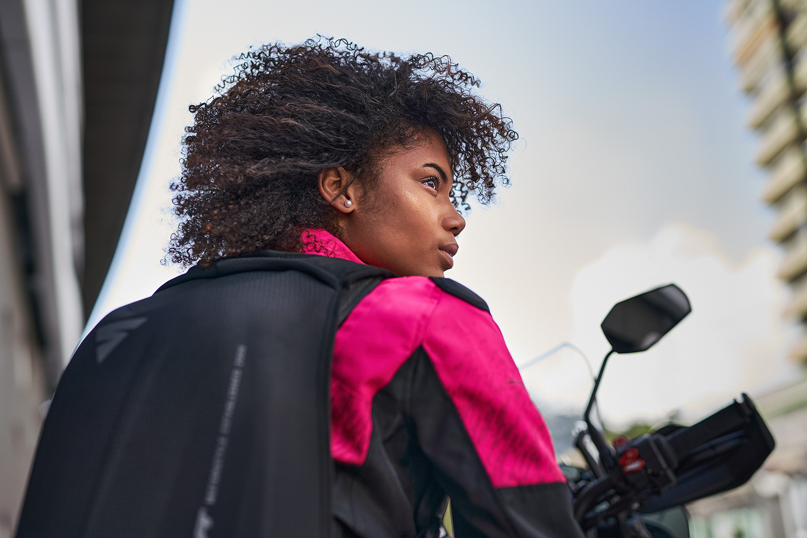 Дамско мото яке SHIMA DRIFT BLACK/PINK — снимка 4