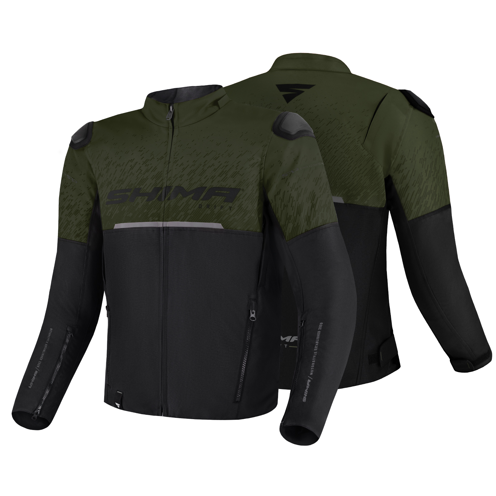 Текстилно мото яке SHIMA DRIFT BLACK/KHAKI