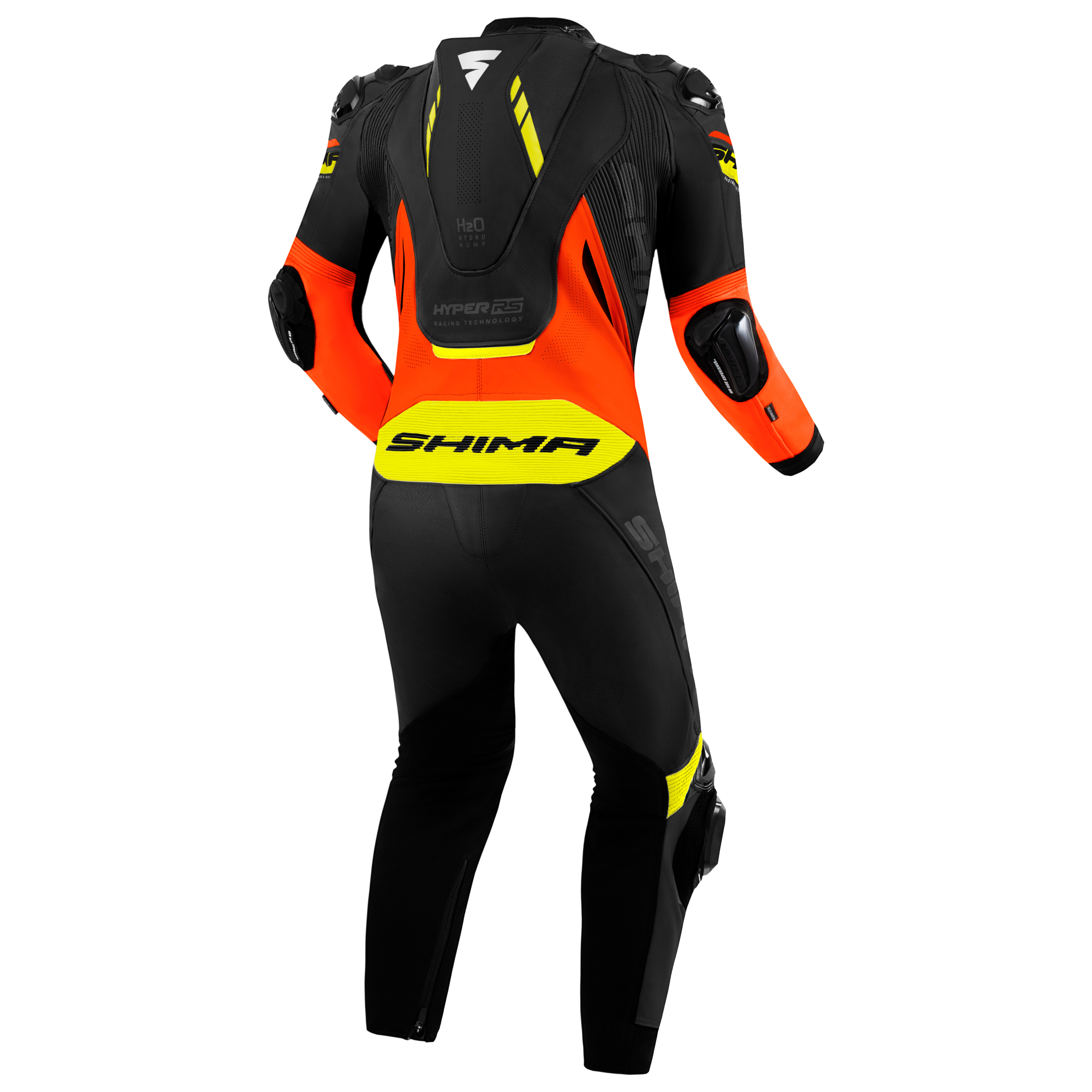 Кожен екип SHIMA HYPER-RS BLACK/FLUO RED — снимка 3