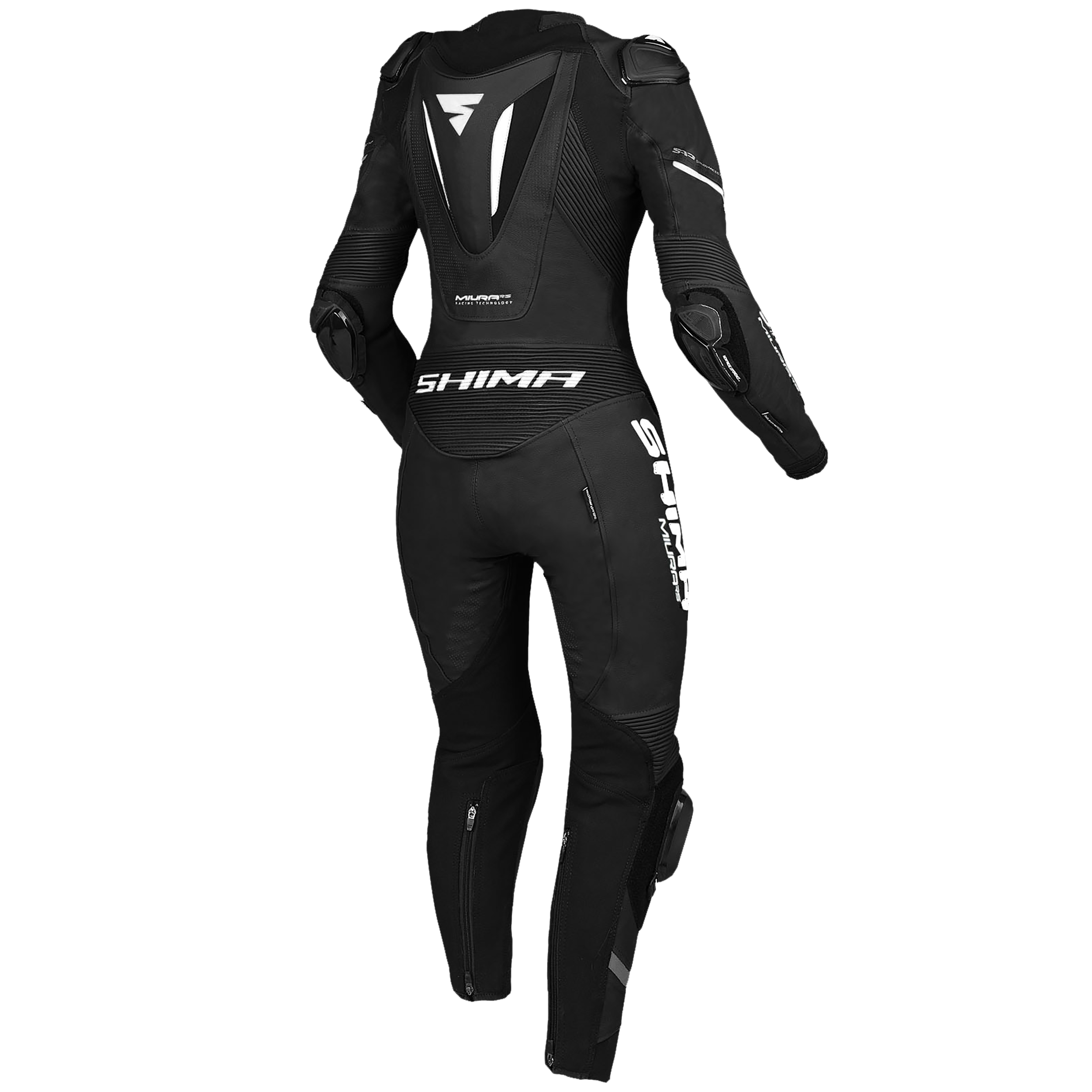 Дамски кожен екип SHIMA MIURA RS BLACK/WHITE — снимка 4