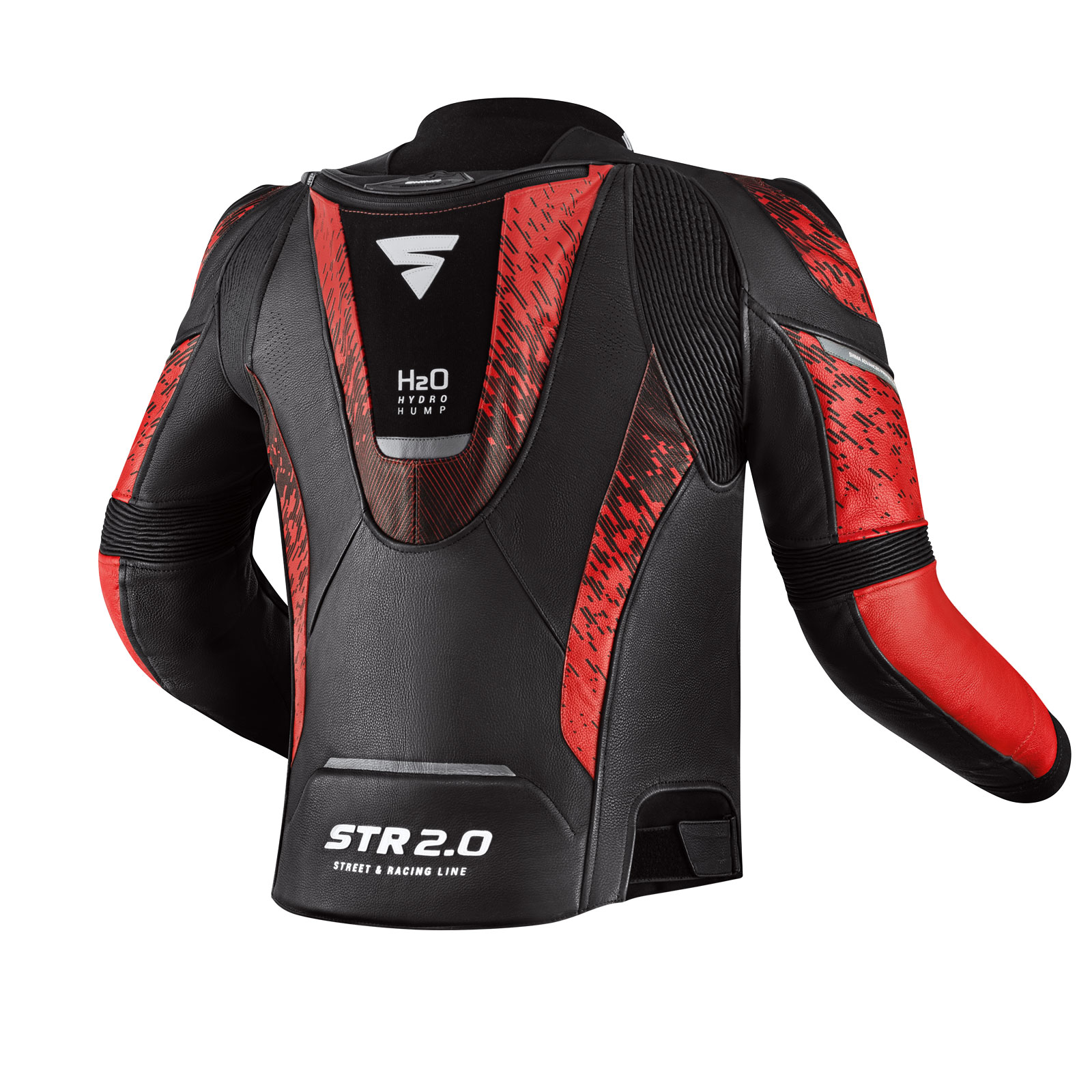 Кожено мото яке SHIMA STR 2.0 RED — снимка 2