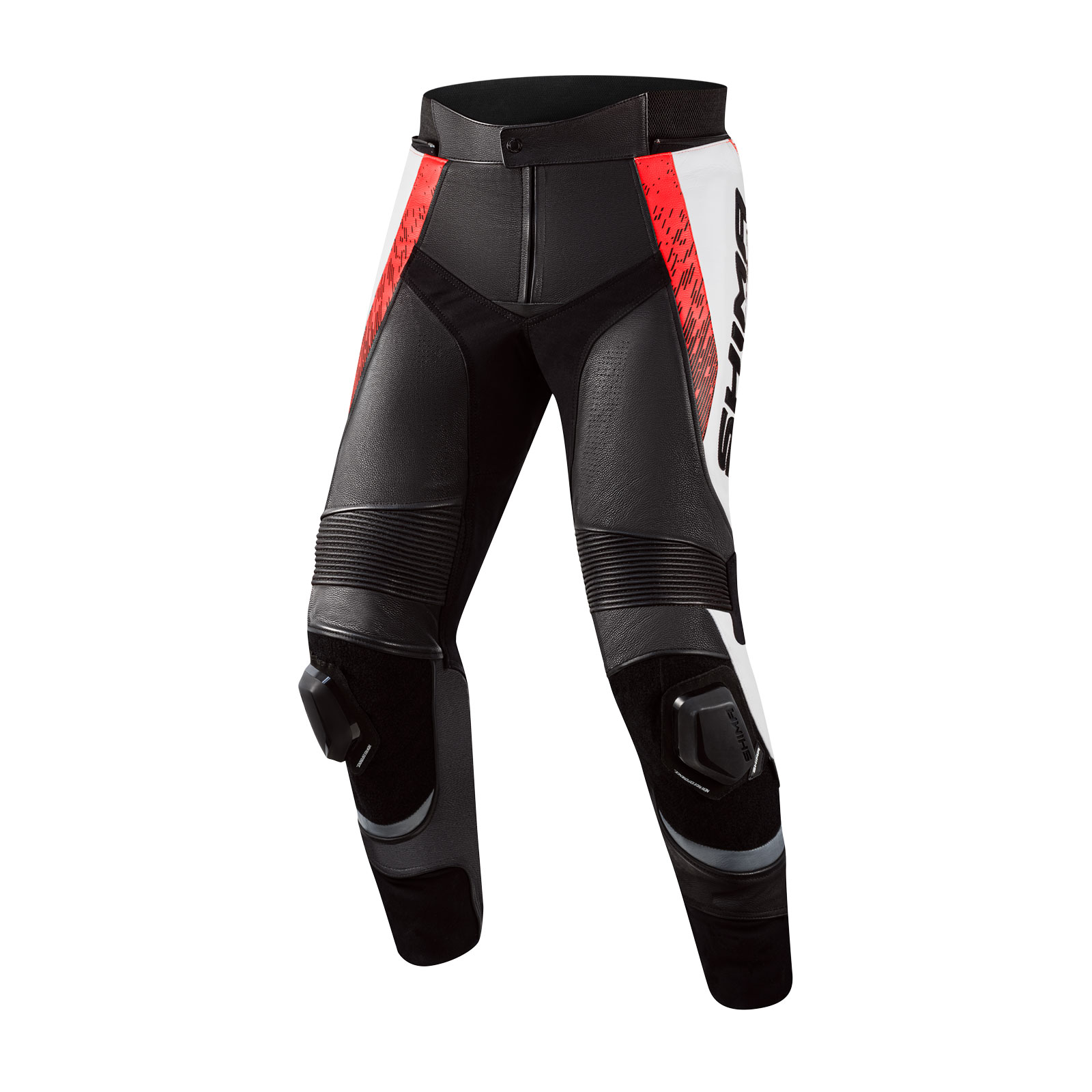 Кожен мото панталон SHIMA STR 2.0 RED FLUO