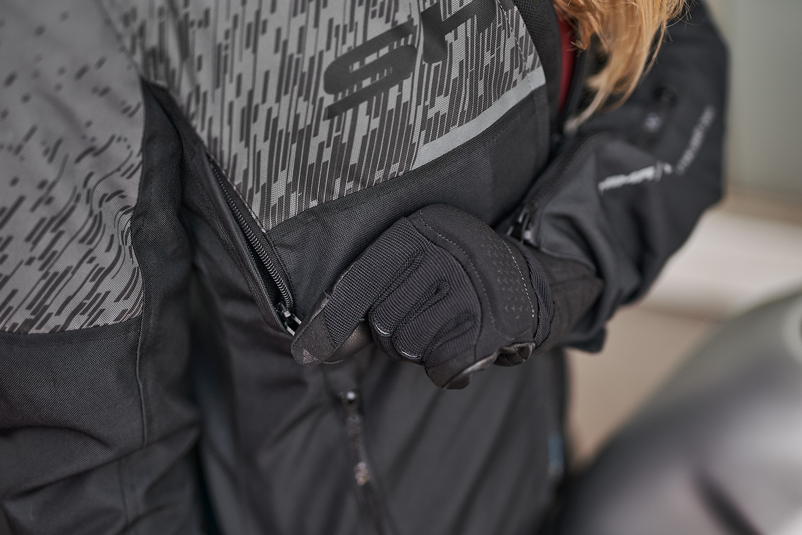 Дамско мото яке SHIMA DRIFT BLACK/GRAY — снимка 2