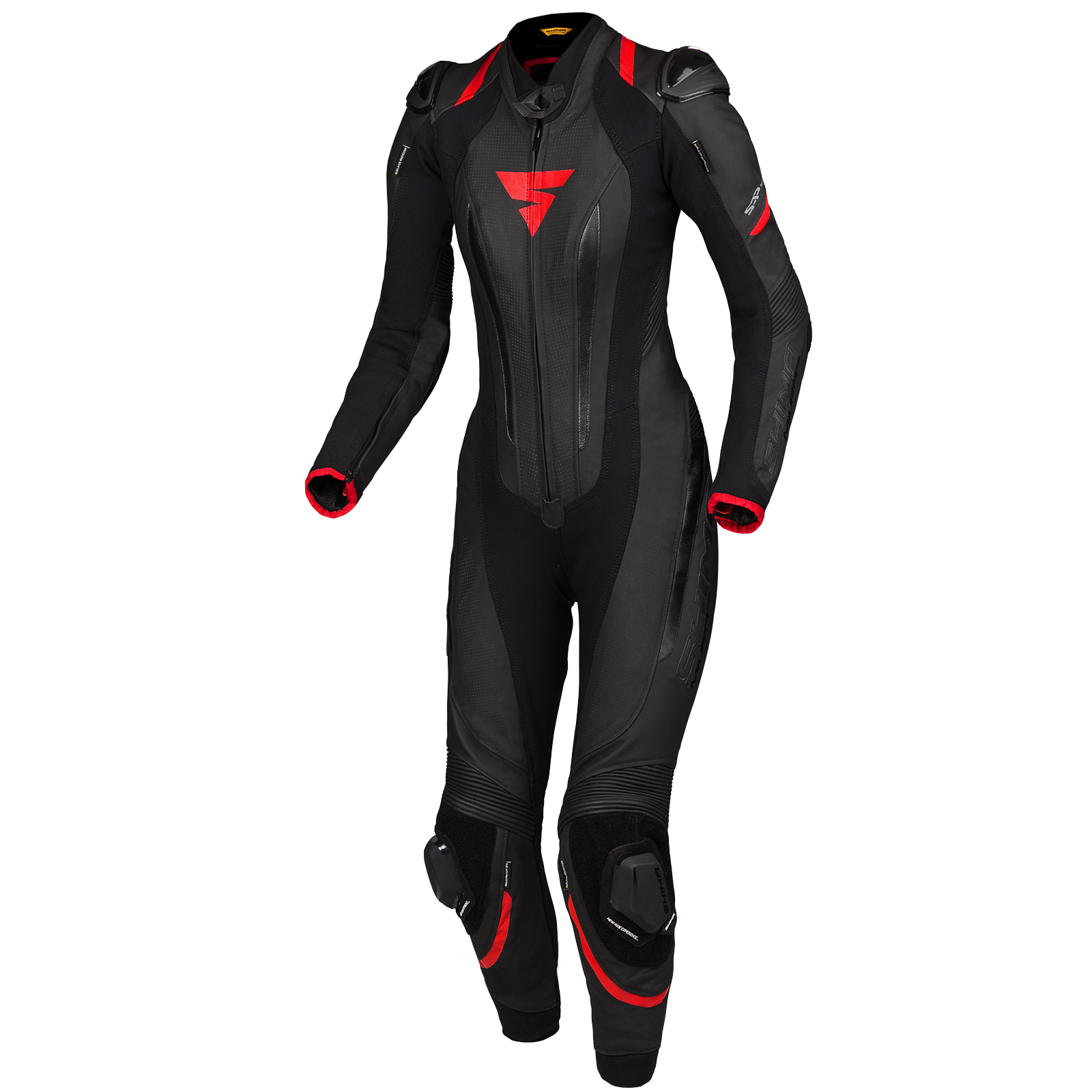 Дамски кожен екип SHIMA MIURA RS BLACK/RED