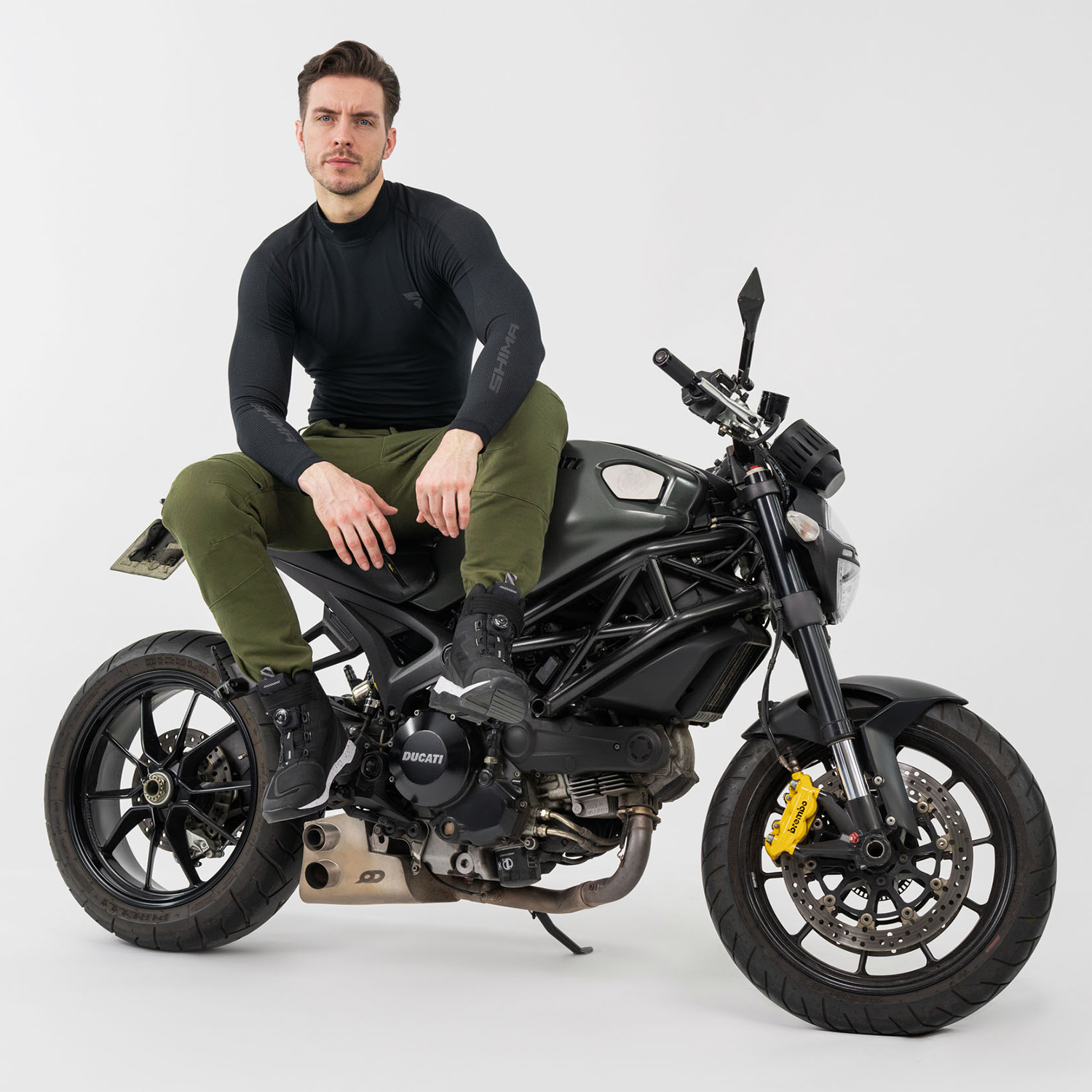 Текстилен мото панталон SHIMA GIRO 3.0 KHAKI LONG — снимка 2