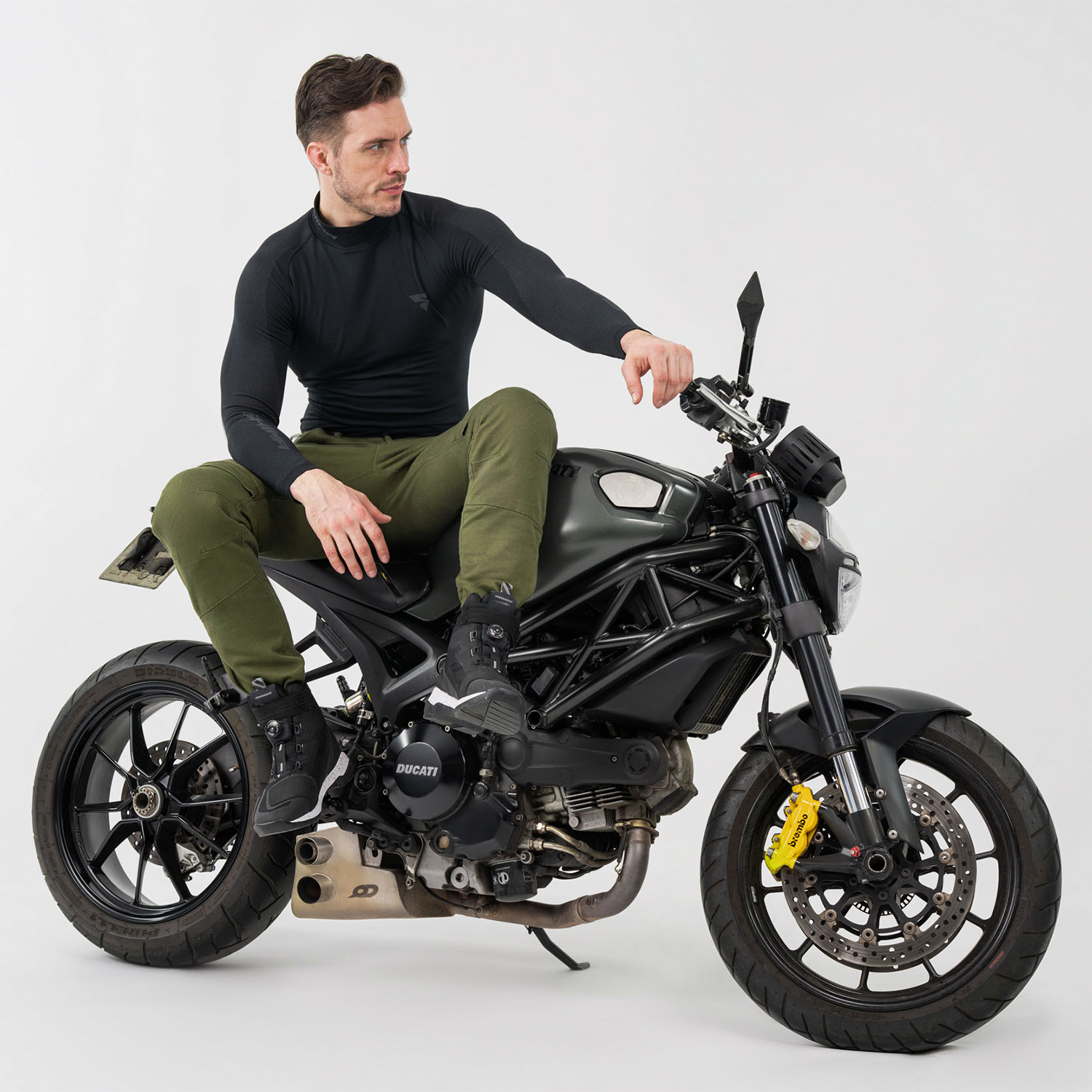 Текстилен мото панталон SHIMA GIRO 3.0 KHAKI LONG — снимка 3