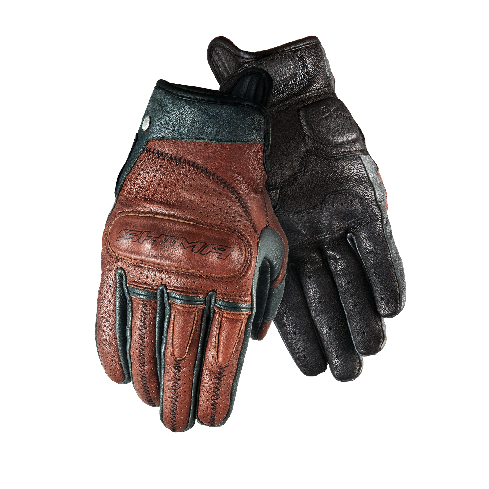 Мото ръкавици SHIMA CALIBER BLACK/BROWN/GRAY — снимка 3