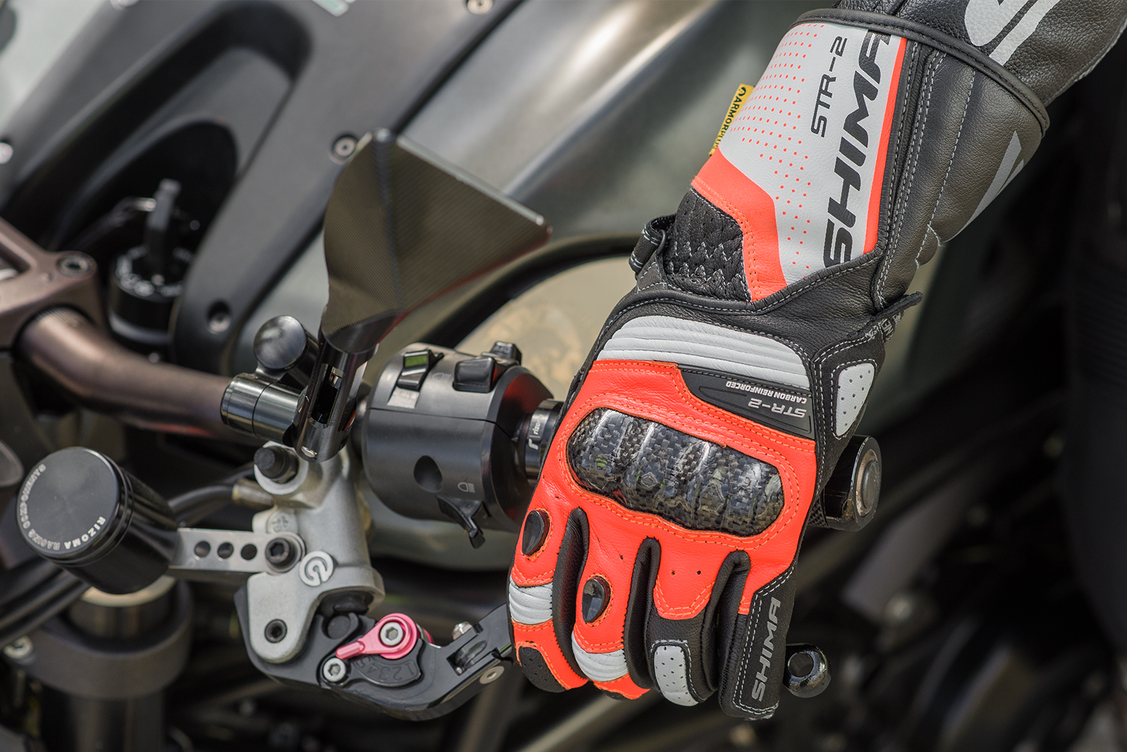Кожени ръкавици SHIMA STR-2 FLUO — снимка 6