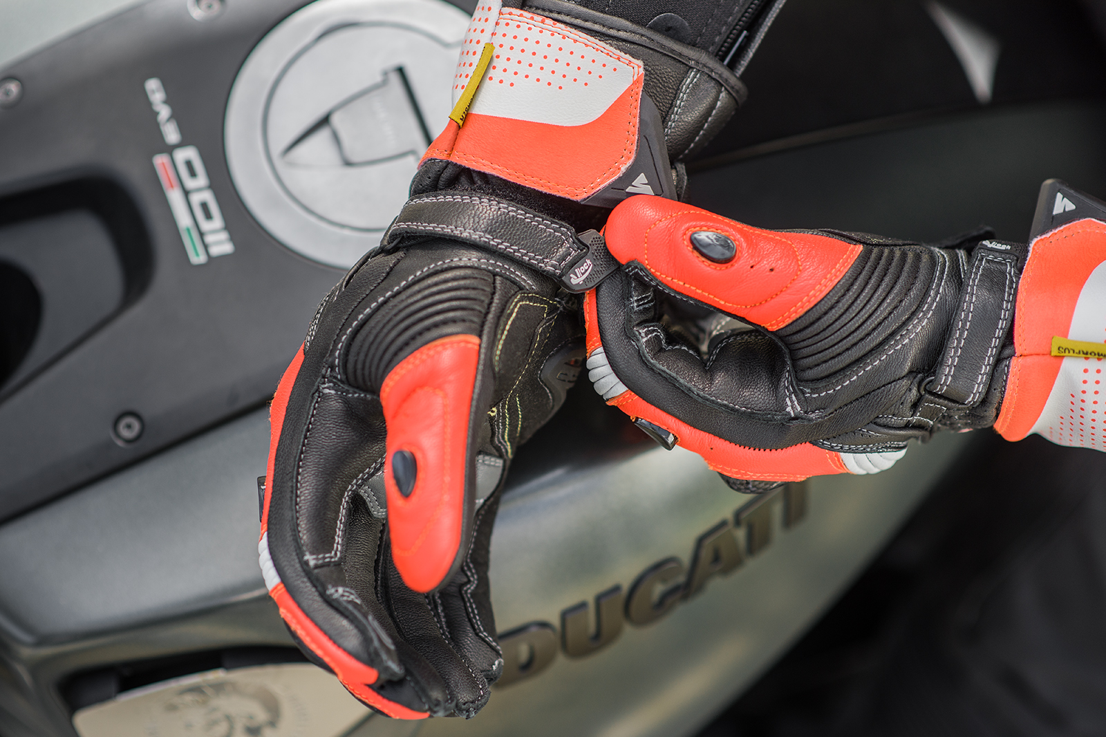 Кожени ръкавици SHIMA STR-2 FLUO — снимка 4