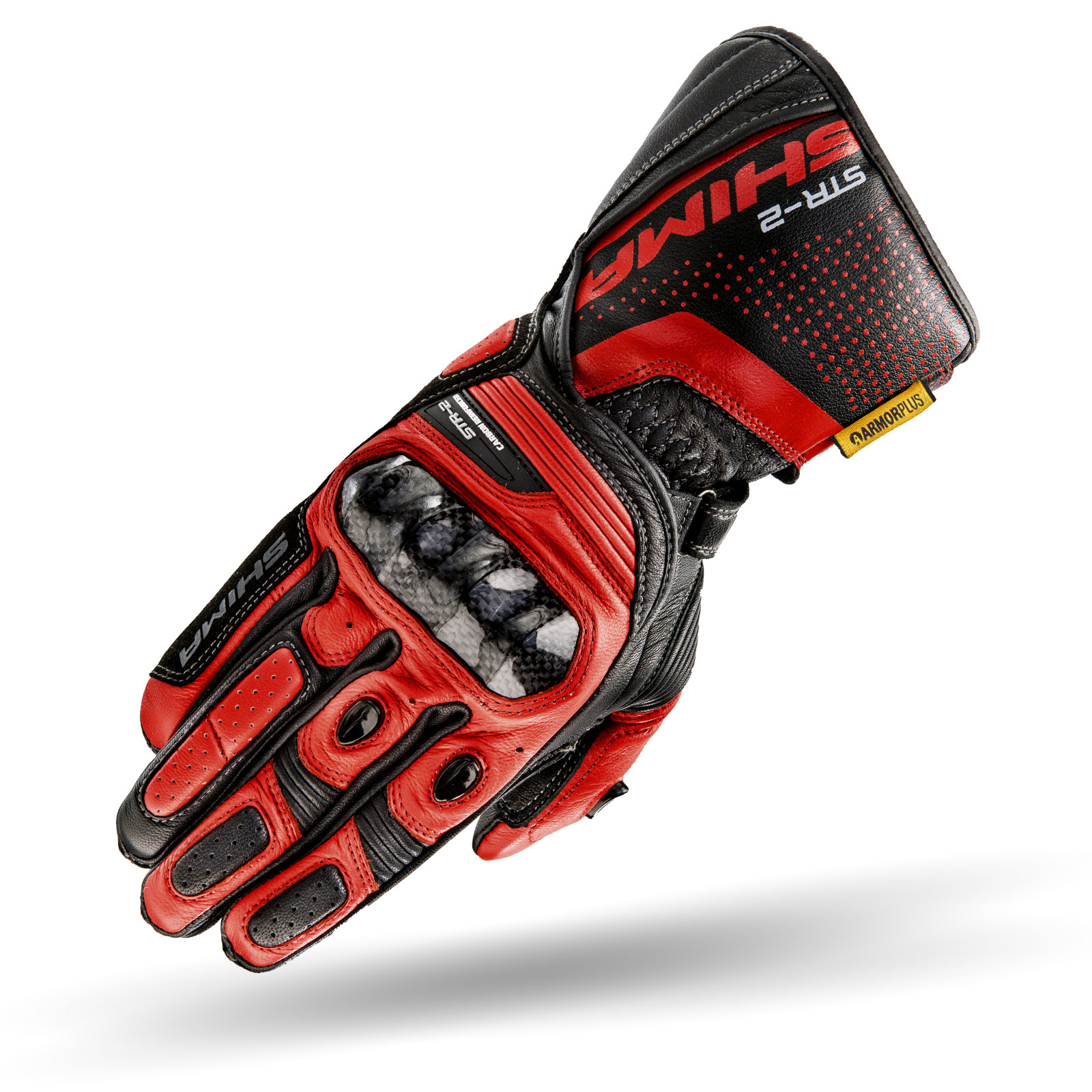 Кожени ръкавици SHIMA STR-2 BLACK/RED — снимка 3