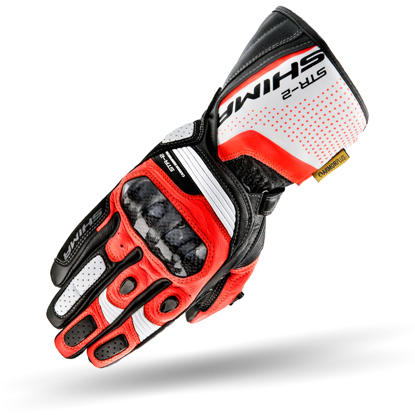 Кожени ръкавици SHIMA STR-2 RED FLUO — снимка 2