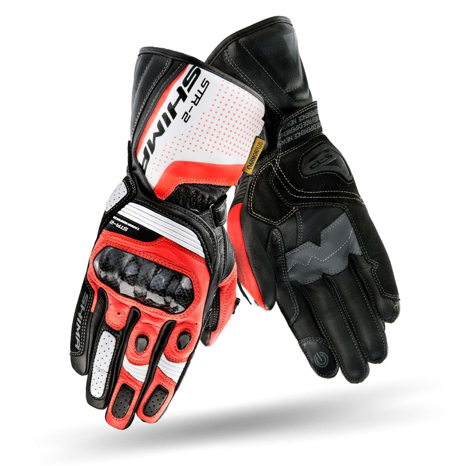 Кожени ръкавици SHIMA STR-2 RED FLUO