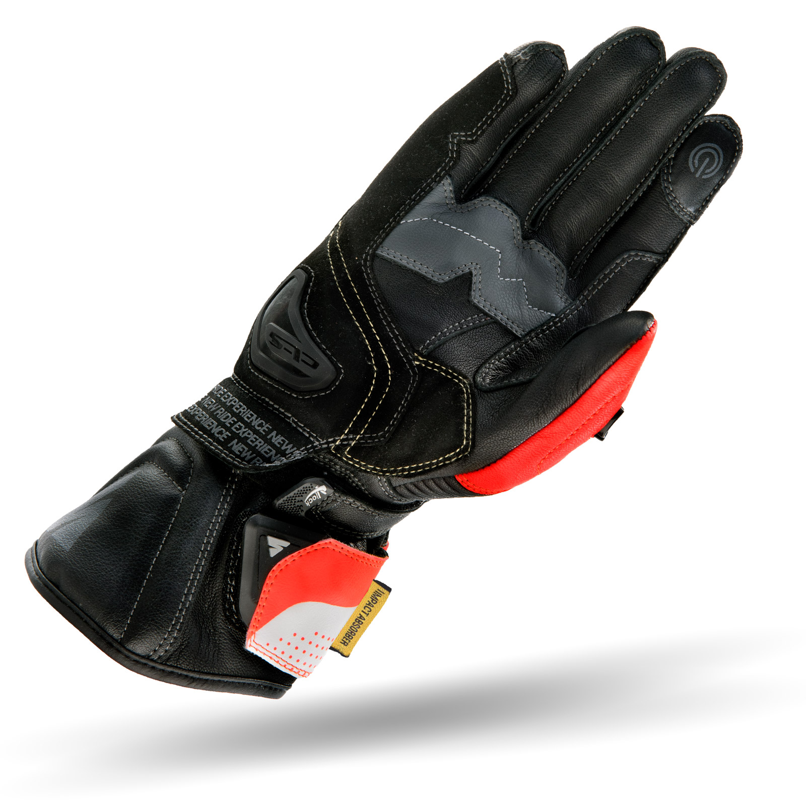 Кожени ръкавици SHIMA STR-2 RED FLUO — снимка 3