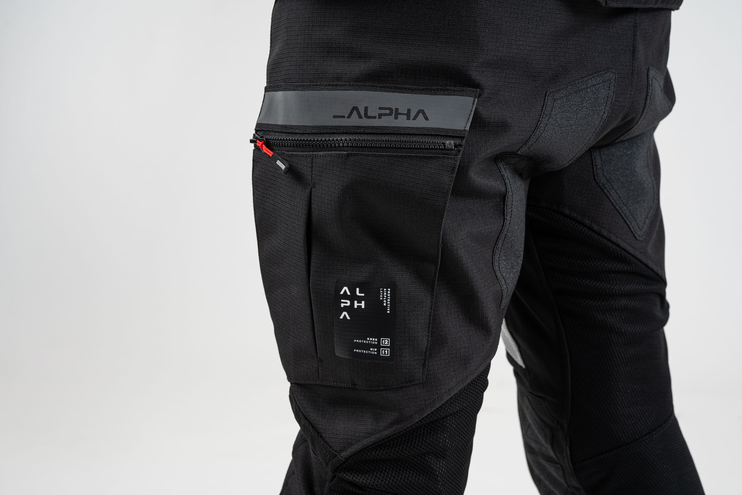Текстилен мото панталон SHIMA ALPHA BLACK — снимка 5