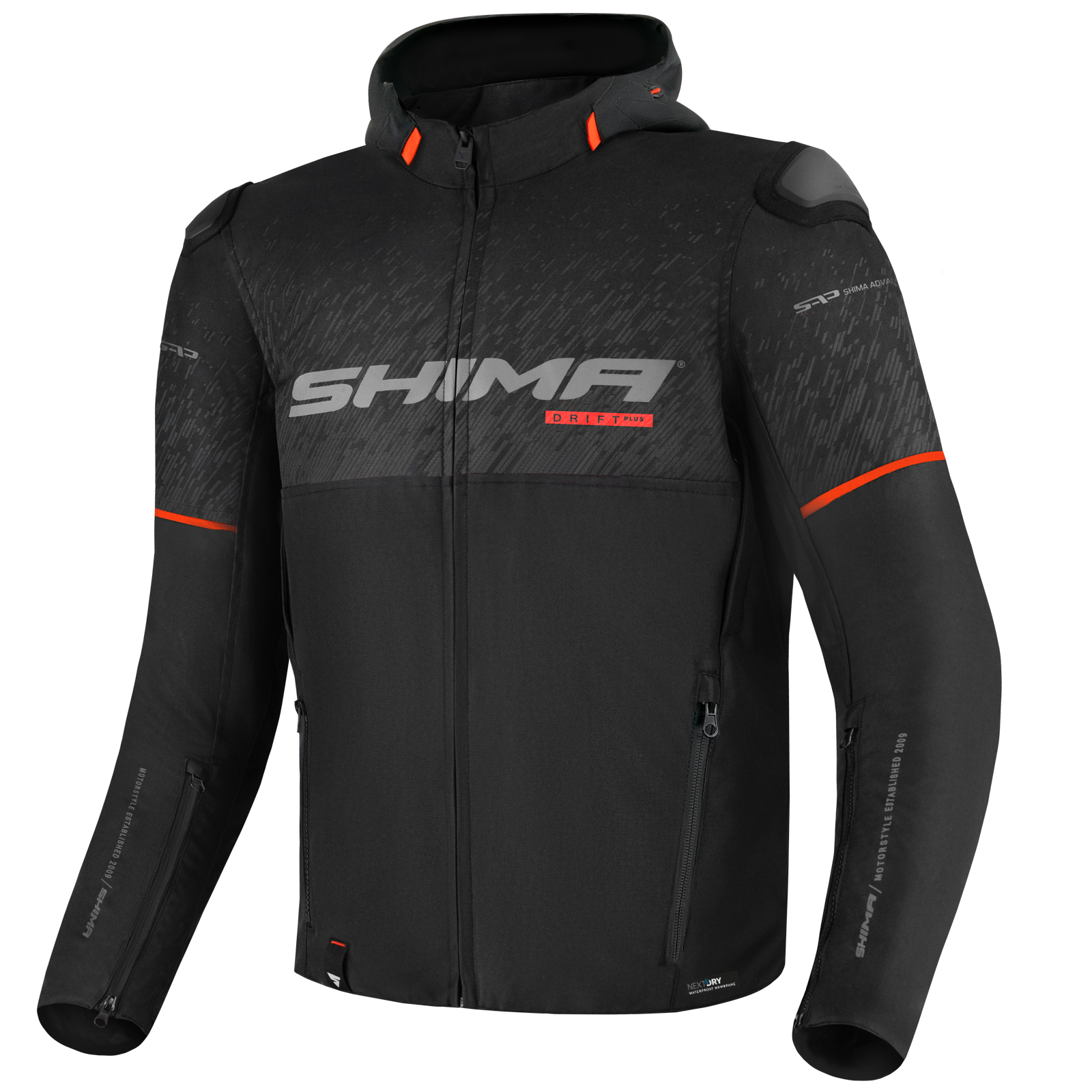 Текстилно мото яке SHIMA DRIFT PLUS BLACK — снимка 3