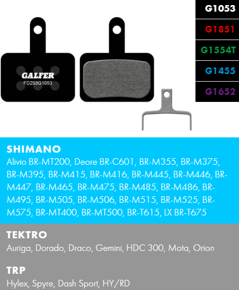 Вело спирачни накландки GALFER BIKE FD293G1053 PERFORMANCE Pack of 60 Brake Pads (30 Sets) — снимка 2