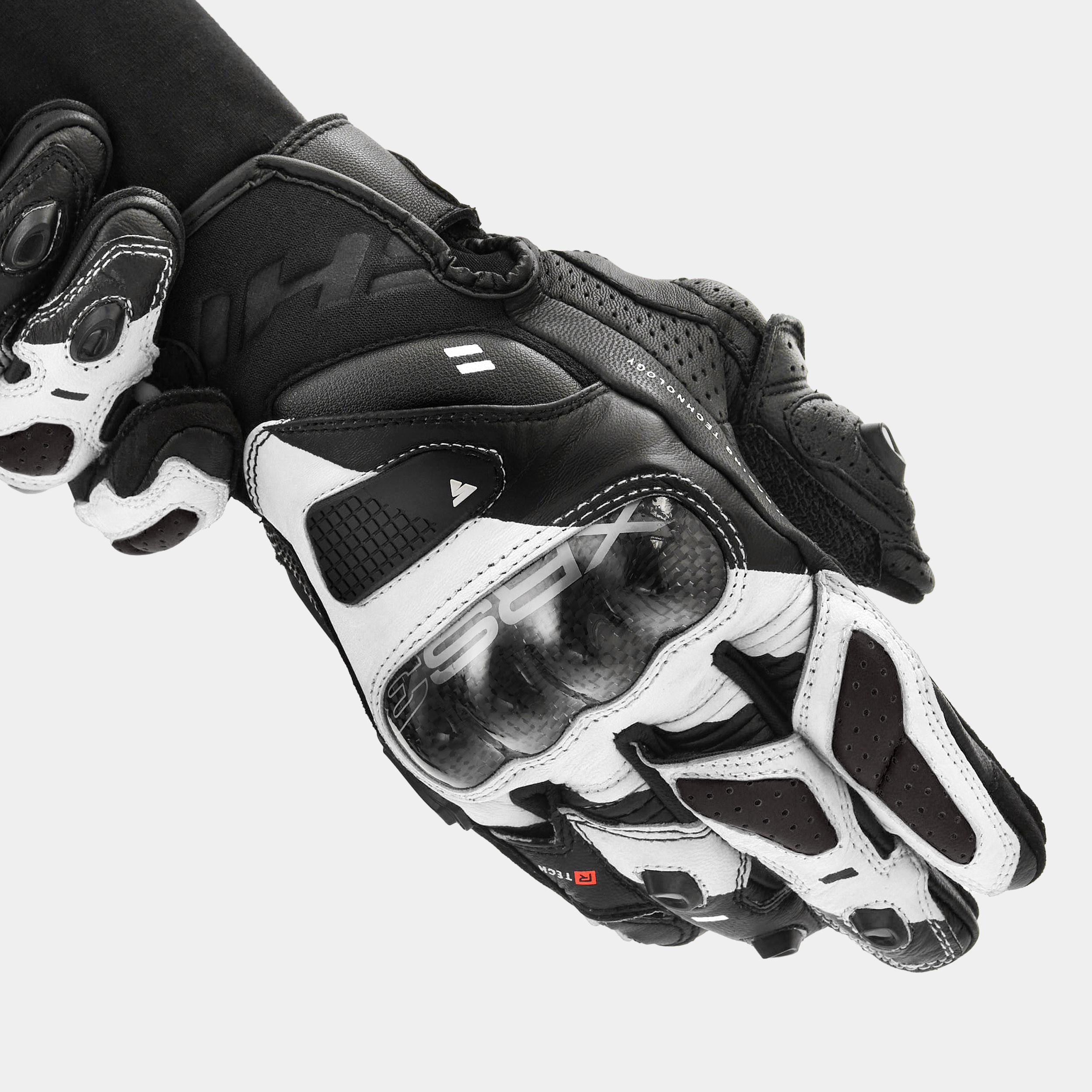 Мото ръкавици SHIMA XRS-3 BLACK/WHITE — снимка 2