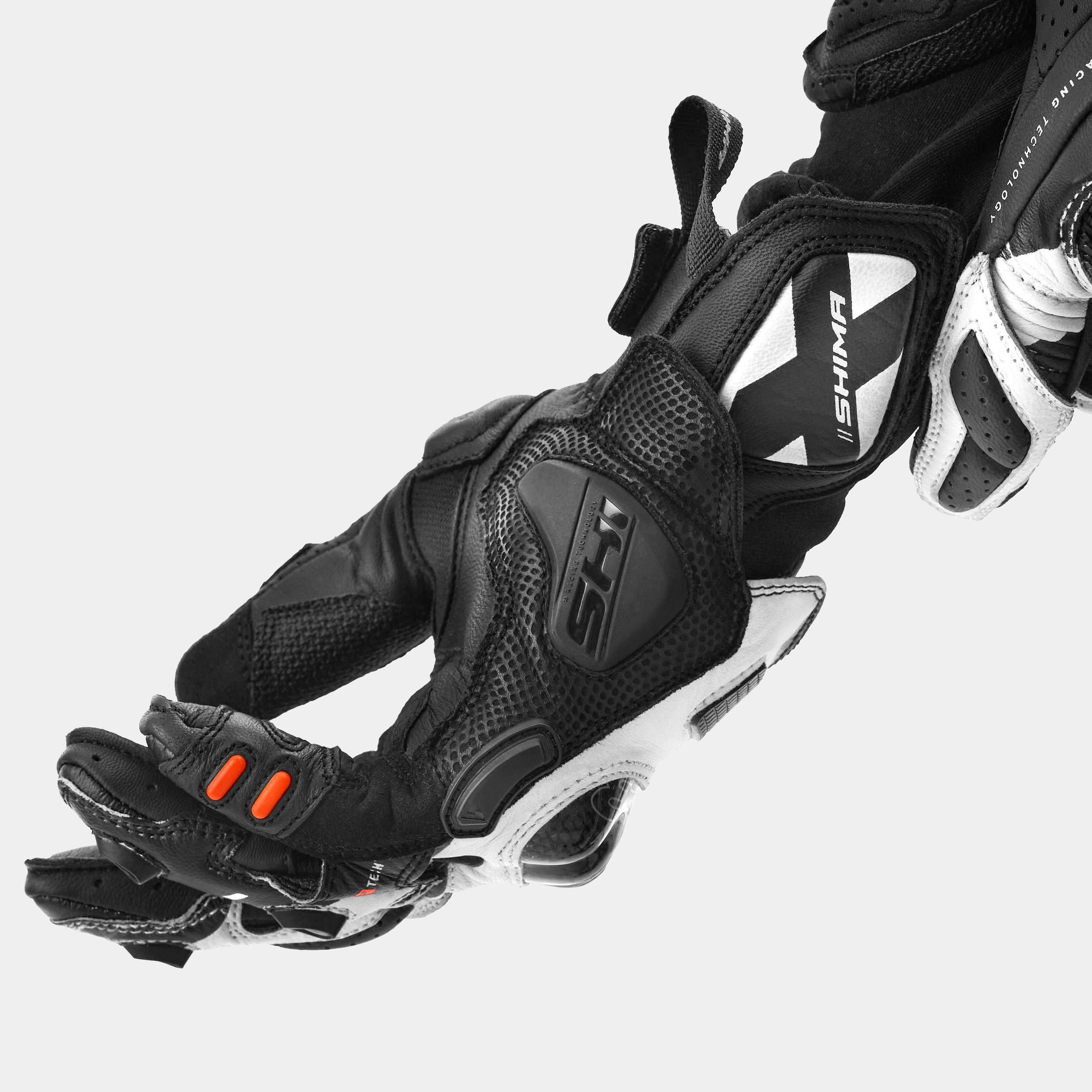 Мото ръкавици SHIMA XRS-3 BLACK/WHITE — снимка 4