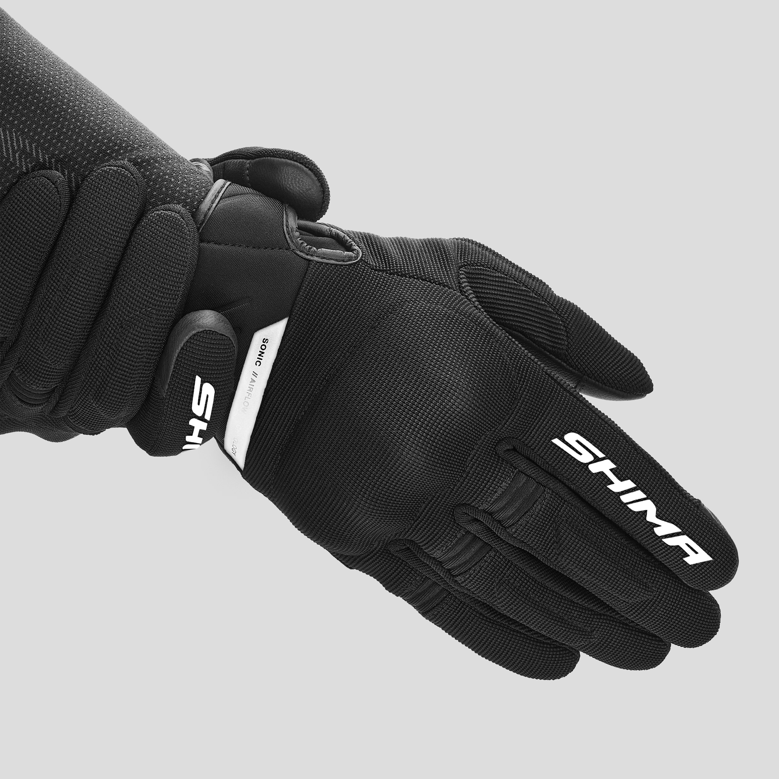 Мото ръкавици SHIMA SONIC BLACK/WHITE — снимка 4