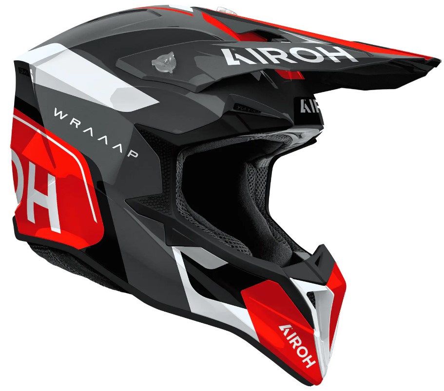 Мотокрос каска AIROH WRAAAP VISION Conquer RED Gloss — снимка 2