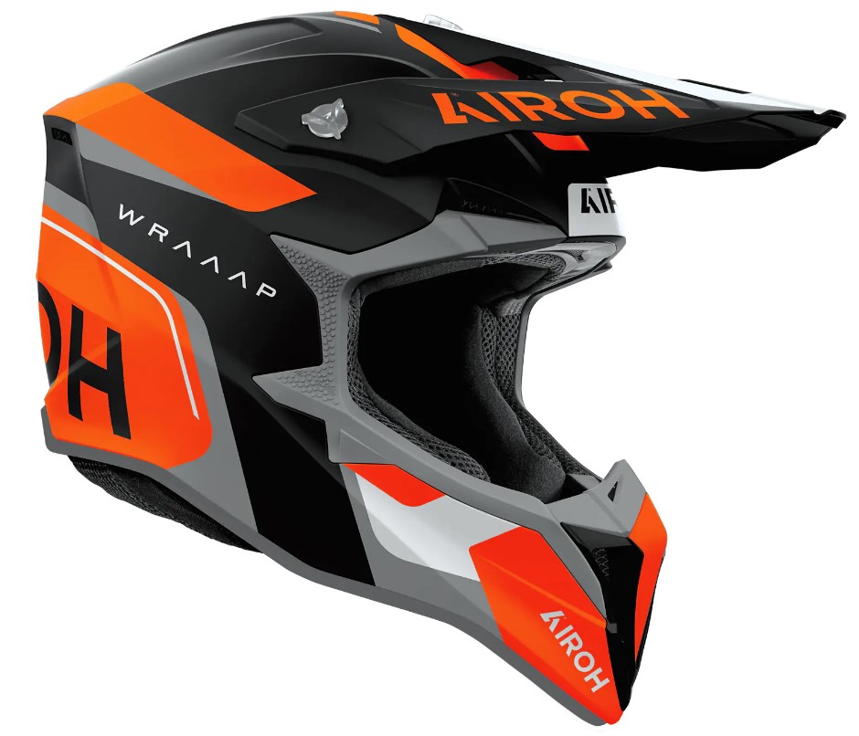 Мотокрос каска AIROH WRAAAP VISION Conquer ORANGE MATT — снимка 2