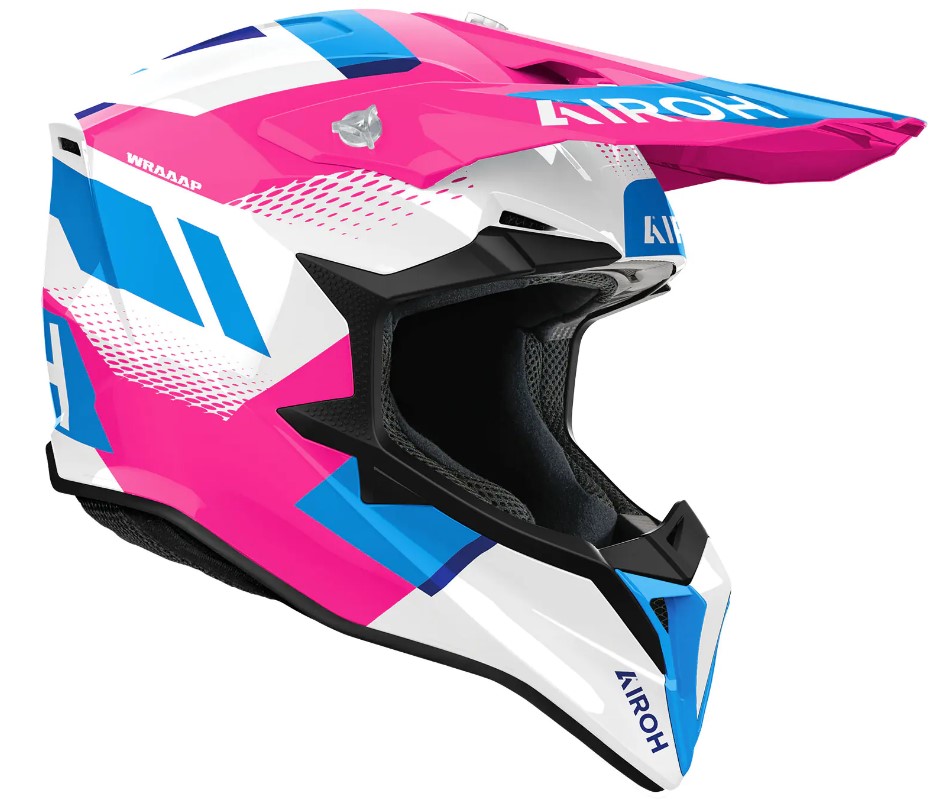 Мотокрос каска AIROH WRAAAP VISION PINK GLOSS — снимка 2