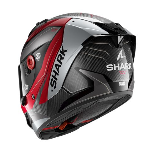 Каска SHARK AERON MEKARIUM BLACK/RED//WHITE — снимка 3