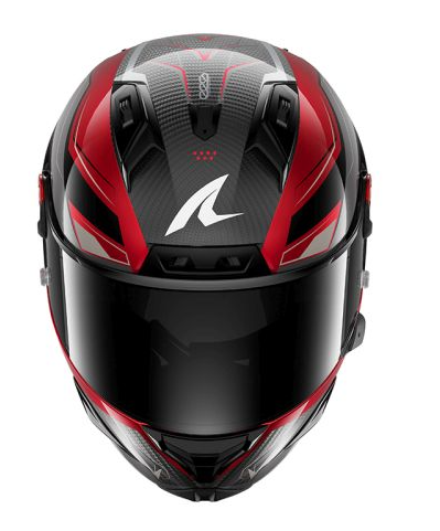 Каска SHARK AERON MEKARIUM BLACK/RED//WHITE — снимка 2
